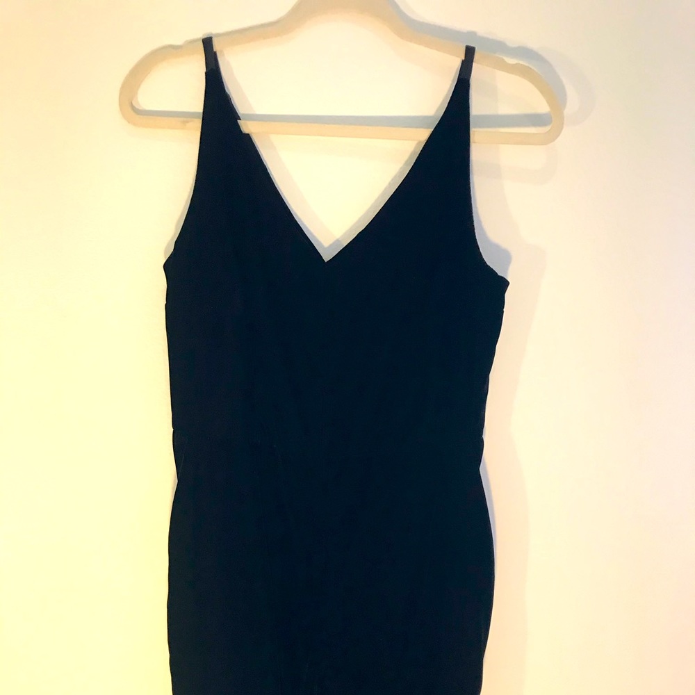 Black velvet Banana Republic jumpsuit